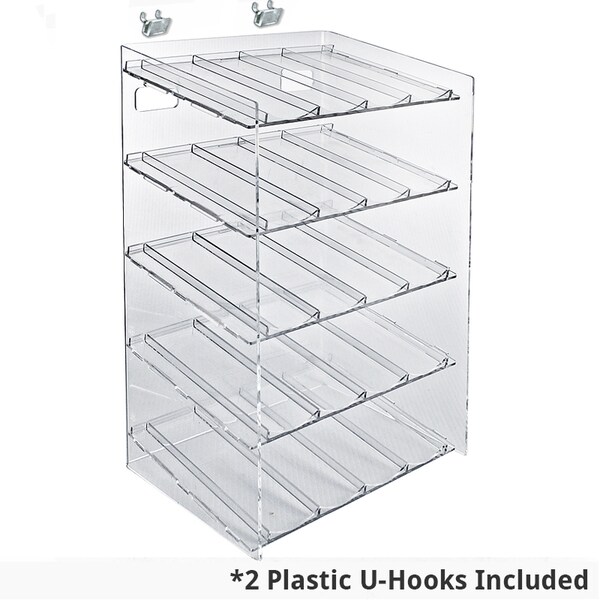 5-Tier 20 Compartment Acrylic Cosmetic Display 12"x8.5"x18.5"H